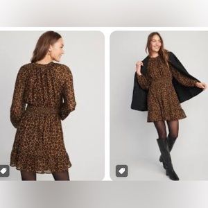 2 for $20 🌸 Old Navy Animal Print Smocked Dress